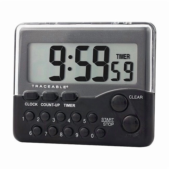 Traceable Digital Timer, Count Down,Count Up, 10hr 5027