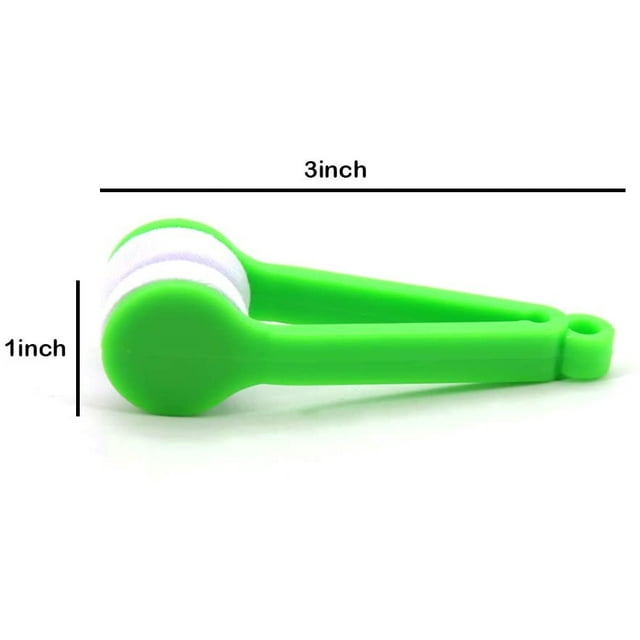 TORUBIA Portable Glasses Wipe, 5 Packs Multifunctional Portable Glasses Brush Mini Sunglasses Microfiber Spectacles Cleaner(Random Color)