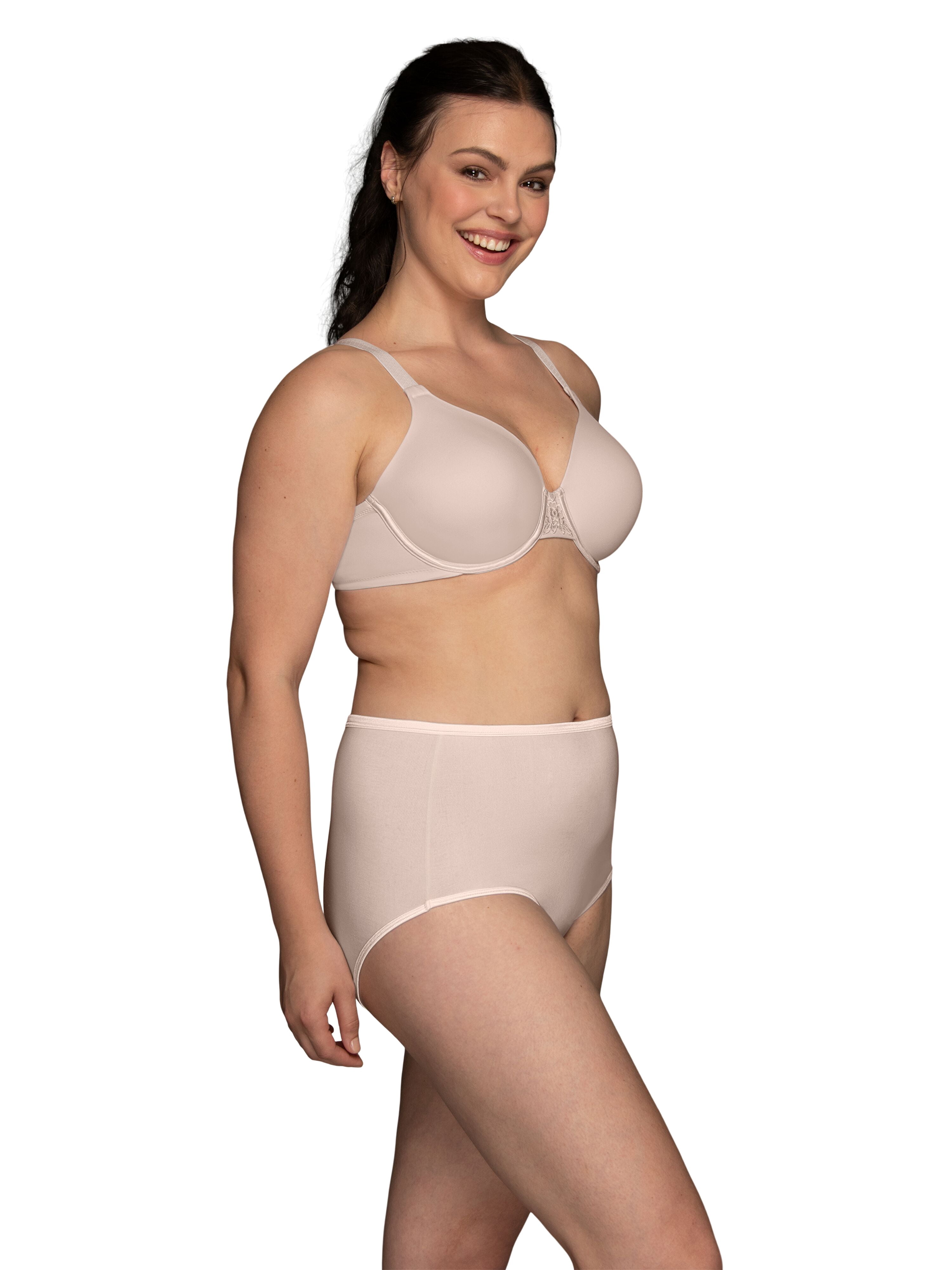 Vanity Fair Lingerie Women's Beauty Back Smoothing Underwire Bra, 4 Way Stretch Fabric, Lightly Lined Cups, Style 76380