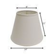thumbnail image 6 of 14" White Linen Empire Lampshade with Washer Fitter - Slant Design for Table & Floor Lamps, 6 of 7