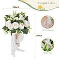 thumbnail image 2 of Kabuer Wedding Bouquets, Exquisite Artificial Flowers for Brides and Bridesmaids, 10 inch, 2 of 6