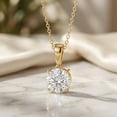 thumbnail image 6 of Rosec Jewels IGI Certified Lab Grown 2 Carat Diamond Pendant - with Chain - E-VS1 Quality - Gift for Special Person, 18K Yellow Gold, 6 of 8