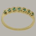thumbnail image 3 of LBG British Made 10k Yellow Gold Genuine Natural Emerald Womens Eternity Ring - 33 size options - Size 5.5, 3 of 9