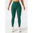 thumbnail image 2 of Mallas deportivas verdes para correr y hacer ejercicio, de secado rápido, elásticas, talla L, leggings de yoga de cintura alta, 2 of 6
