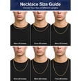 thumbnail image 5 of Suplight Men Chain Necklace Stainless Steel 2mm/3mm/6mm/8mm 18"-28" Box Chain Gift for Men, 5 of 7