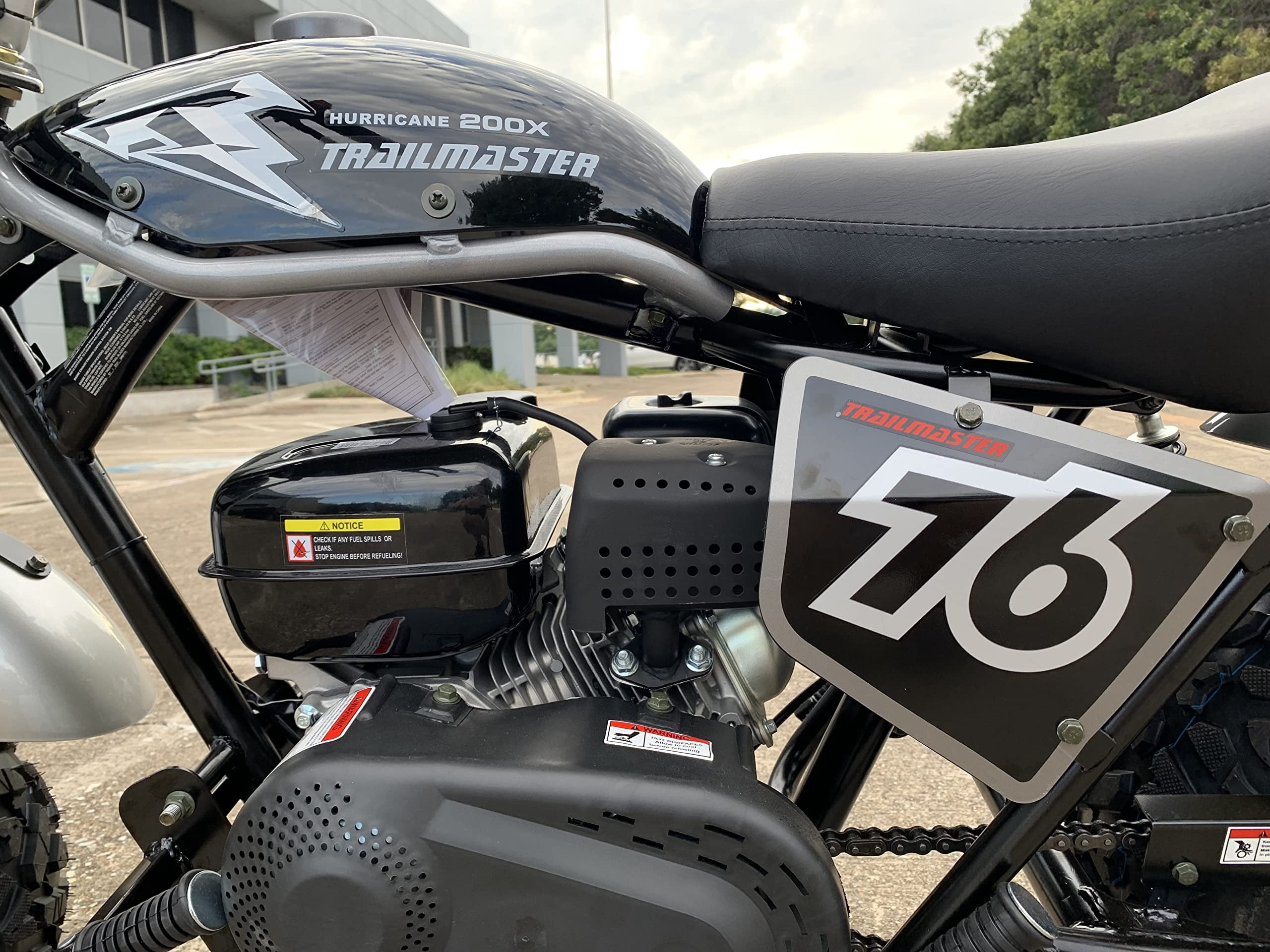 Trailmaster Mini Bike mb 200X Hurricane All New with Front and Rear Brakes, 196cc (Black)