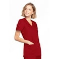 thumbnail image 5 of Cherokee Workwear Scrubs Top for Women Mock Wrap WW650, XS, Red, 5 of 6