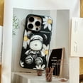 thumbnail image 2 of for iPhone 14 Cute Case with 3D Bear Art Pattern Cool Case,Shockproof Matte Soft-Touch Skin-Friendly Cover, White/Green/Blue, 2 of 9