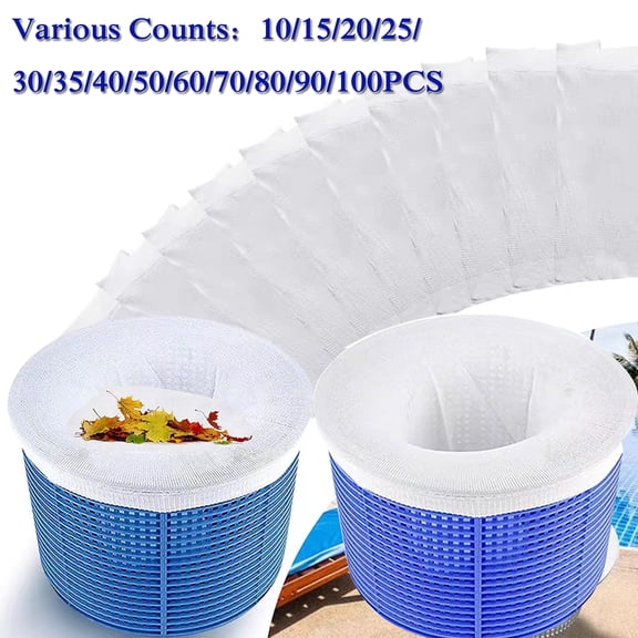 Swimming Pool Oil Skimmer Filter Socks, Fine Mesh Pool Filter Socks, Reusable Swimming Pool Spa Filter Protector, Suitable for Filters, Baskets and Oil Skimmers
