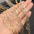 thumbnail image 3 of 2 de Cadena de Cable de Acero Inoxidable Dorado Y Plateado Cadenas de Fabricación de Eslabones Ovalados para Collares Colgantes Pulser Sunnimix Cadena para hacer joyas, 3 of 7