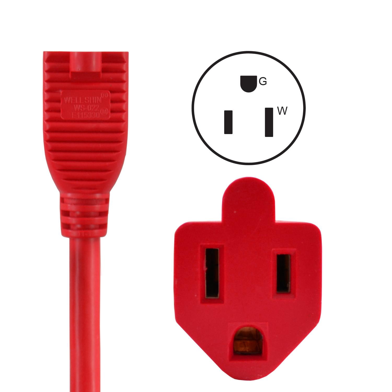 Outdoor Extension Cord 50 FT Waterproof, 14/3 Gauge Heavy Duty 3 Prong Extension Cord, 15A 1875W SJTW, ETL Listed, Great for Garden and Home