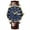 Rose Gold Blue, variant on Men's Watch Fashion Sport Chronograph Leather Watches Waterproof Luminous Military Watch Business Men Wristwatch Gift
