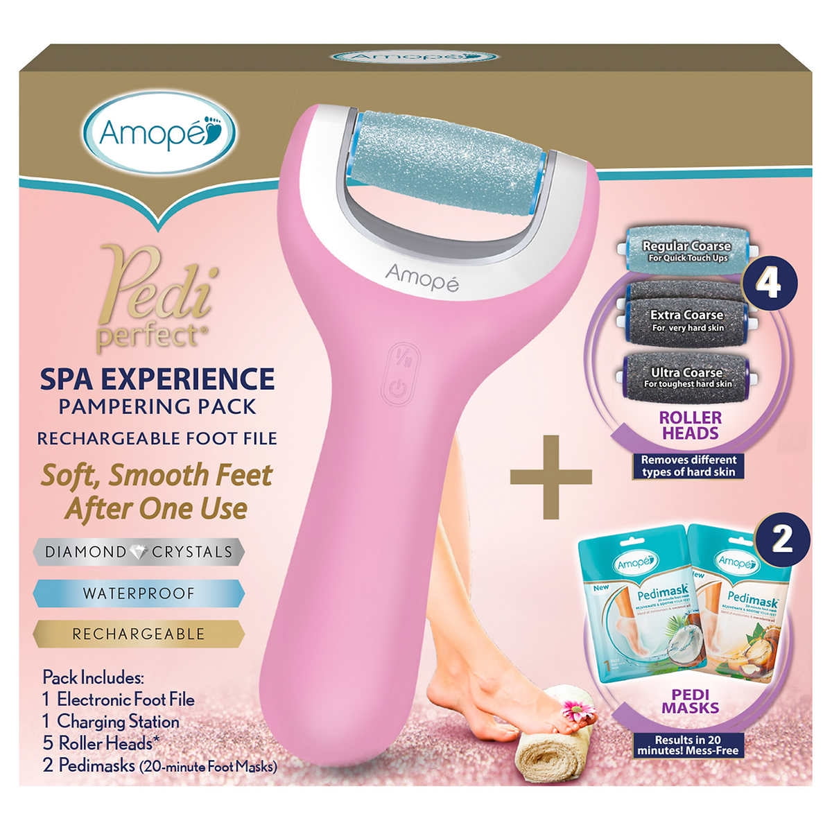 Amope Pedi Perfect Spa Experience Pampering Pack, Wet & Dry Electronic