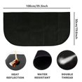 thumbnail image 2 of Dosaele Tapis de Cheminée Demi-Rond Ignifuge Ignifuge Noir 20” x 39”, 2 of 11