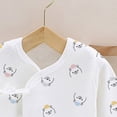 thumbnail image 5 of CAUYDY Baby Girls Pjs Infant Sleepers Long Sleeved Shirt Elastic Waist Pants 2Pcs Set Newborn Pajamas Preemie Clothes for Girl Fall Winter 0M 3M 6M 9M 12M Sizes 0-3 Months,White, 5 of 7