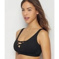 thumbnail image 2 of Becca BLACK Zoe Ribbed Bralette Bikini Swim Top, US Small, 2 of 9