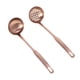 thumbnail image 2 of EeaseMX Juego de 2 utensilios de cocina de acero inoxidable, antiadherentes y resistentes al calor, con filtro y colador (oro rosa)., 2 of 7