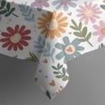 thumbnail image 5 of Colorful Daisy Flower Floral Pattern Square Tablecloth,Waterproof Square Table Cover,Wipeable Spillproof Washable Table Cover for Home Kitchen Party Decor 42"X42"(107x107cm), 5 of 6