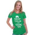 thumbnail image 3 of Vintage Keep Calm Video Game On Nerd Womens Slim Fit Graphic Tee Brisco Brands M, 3 of 5