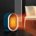 thumbnail image 3 of Energy Saving Fan Heater Rotating Fan Heater Mini Heater Overheat Protection, Blue 13*12*20cm, 3 of 4