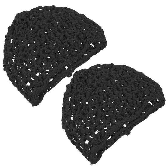 OUNONA 2Pcs Black Sleeping Hair Net for Women Hair Protection Prevent Damage and Breakage