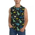thumbnail image 2 of Goofa Dinosaur Printed Men's Sleeveless T-Shirt - Athletic Gym Workout Tank Top for Men - Moisture-Wicking, UPF 30+ Quick-Dry Muscle Tee-Medium, 2 of 8