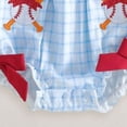 thumbnail image 7 of Staki Baby Girl Outfit Newborn Bow Embroidery Smocked Bubble Romper Onesie Infant Cute Summer Clothes 3M 6M 9M Light Blue,0-3 Months, 7 of 7