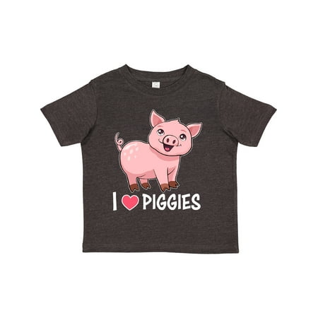 

Inktastic I Love Piggies- Cute Pig Gift Toddler Boy or Toddler Girl T-Shirt