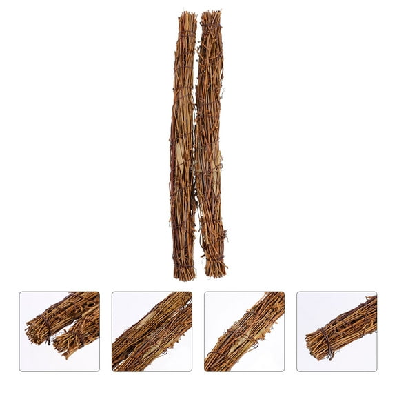 Entireivity 2pcs Natural Rattan Wreath Stem Branch DIY Garland Wedding Layout Decor