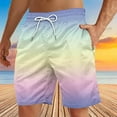 thumbnail image 3 of Aueoeo High Waist Shorts For Men Gradient Color Shorts Summer Casual Soft Shorts Quick Dry Shorts Drawstring Lightweight Shorts 2X-L, 3 of 4