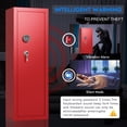 thumbnail image 6 of Sapital Biometric Rifle & Shotgun Safe, Heavy Duty Assembled Steel Gun Cabinet, Red, 6 of 6