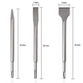 thumbnail image 2 of SDS Chisels, Set 3 (22-25CM Chisel, Narrow Chisel, Pointer) for Light Drills and Impact Hammers Standard Work in Concrete/Building Block, 2 of 5