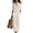 Beige, variant on Women's Bohemian Cotton Linen Two Piece Sets - Vacation Top and Pants Outfit, Retro Elastic Waist Casual Wear for Spring and Summer,Army Green L