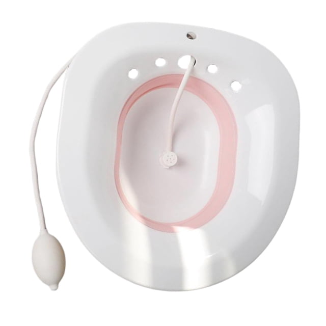 Baño para Hemorroides y Cuidado Post, Olla Bidet Portátil, universal Blanco rosa jinwen Tina de baño de asiento de inodoro