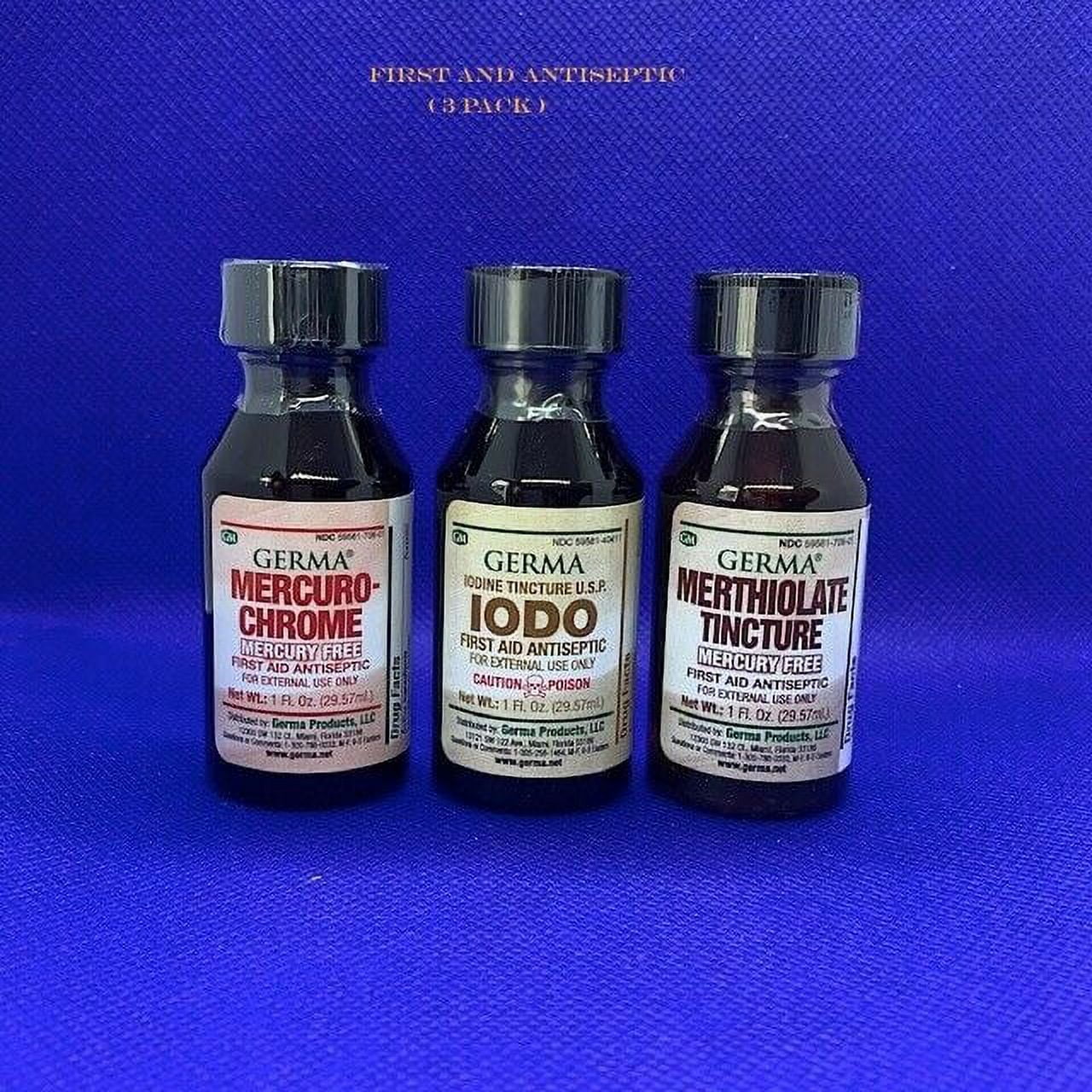 First Aid Antiseptic ( 3 pack ) Mercurocrome, iodo Tincture,Merthiolate Tinture