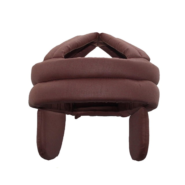 Sombrero protector para ancianos, gorro de protección contra caídas, anticolisión con protectores auditivos, gorro de protección para la cabeza para mujer y hombre. Marrón