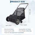 thumbnail image 6 of 21-Inch Push Lawn Sweeper, Heavy Duty Leaf Collector Manual Leaf Sweeper Walk-Behind Grass Collector for Lawns,, 6 of 19