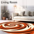 thumbnail image 2 of ODIKA 2'x3' Machine Washable Non-Slip Area Rug, Jupiter Storm Vortex Yarn Art Canvas High Traffic Rug, Orange, 649323, 2 of 7