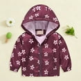 thumbnail image 2 of Karoyedx Kids Fall Jacket Toddler Boys Windbreaker Casual Outerwear Kids Lightweight Zip Hooded Jacket Baby Cute Coat Wine Size,5-6 Years, 2 of 9