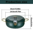 thumbnail image 3 of Off Promotions! Insulation Pad, Stainless Deep Fryer Japanese Deep Fryer Pot Stainless Frying Pot with and Oil Drip Drainer Rack for Chicken French Chips Dip, Kitchen Utensils Set Clearance, 3 of 6