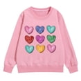 thumbnail image 4 of UACY Girls Cute Sweatshirts Heart Print Oversized Sweat Shirts Tween Preppy Clothes Fall Winter Long Sleeve Tops (Pink, 5-6 Years), 4 of 9