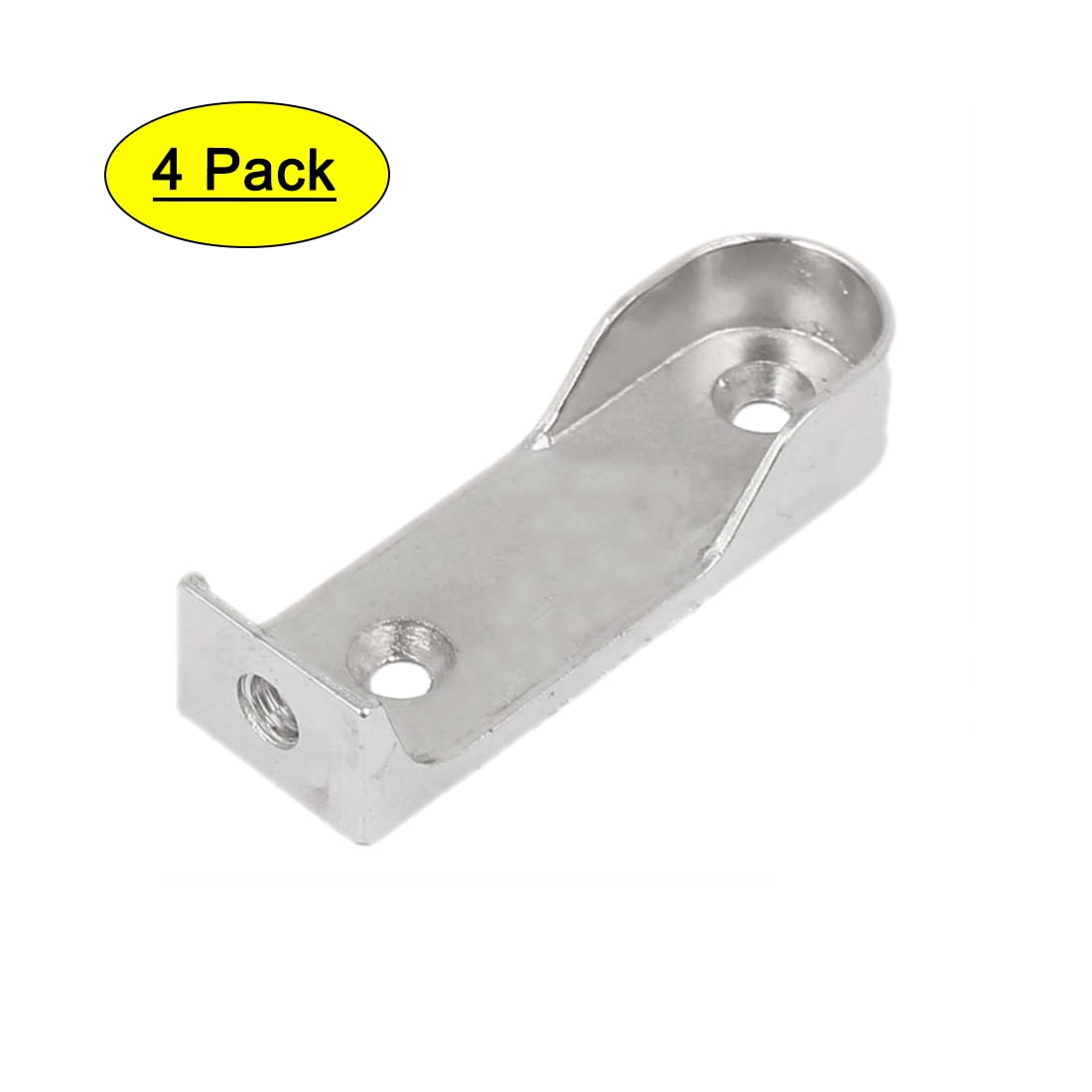 Uxcell 0.63' Pipe Dia Metal Wardrobe Clothes Lever Bracket, 4 Pack