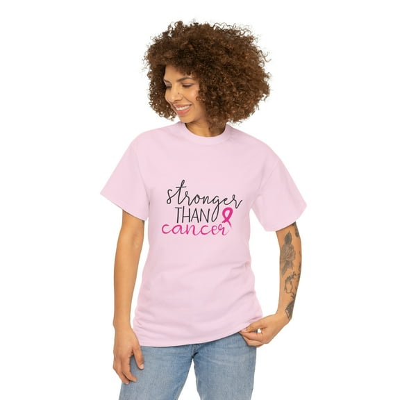 Stronger Than Cancer Unisex Cotton T-shirt Fight Against Breast Cancer