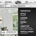 thumbnail image 4 of Prominence Home Chism 52" White Coastal E26 Dual Indoor Lighted Ceiling Fan with Pull Chains, 4 of 10