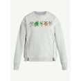 thumbnail image 5 of Time and Tru Women's Grateful Dead Dancing Bear Line Up Graphic Sweatshirt with Long Sleeves, Sizes XS-XXXL, 5 of 5