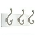 thumbnail image 4 of Liberty Hardware 10 in. Coat and Hook Rack with 3-Scroll Hooks - Flat White / Satin Nickel, 4 of 4