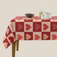 thumbnail image 5 of Valentines Day Tablecloth Square 54x54 Inch Happy Mothers Day Table Cloth Gift Waterproof Wedding Marrige Heart Table Clothes Reusable Table Cover for Dining Room Home Decor, 5 of 6