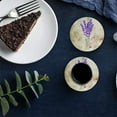 thumbnail image 6 of FMSHPON Lavender Flowers Vintage Set of 8 Round Coaster for Drinks, Absorbent Ceramic Stone Coasters Cup Mat with Cork Base for Home Kitchen Room Coffee Table Bar Decor, 6 of 6