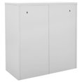 thumbnail image 3 of vidaXL Locker Cabinet Light Grey and Red 90x45x92.5 cm Steel, 3 of 5
