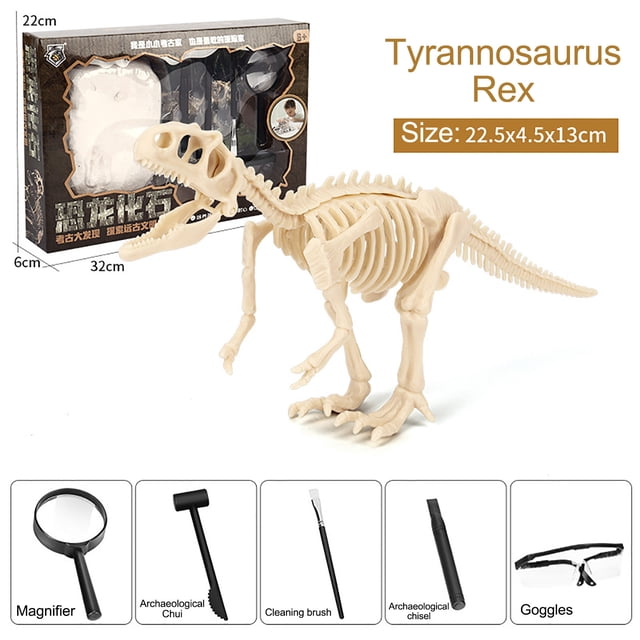 F Deluxe Tyrannosaurus Rex Dig Kit For Children Diy Dinosaur Fossil Excavation And Skeleton Model Assembly Toy